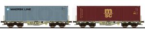 Containertragwagen, H0, Sgmmn - PULLMAN ESU 36605 Spur H0